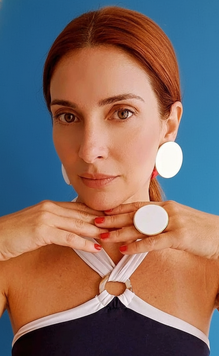 BIG WHITE CAP RING - Image 4