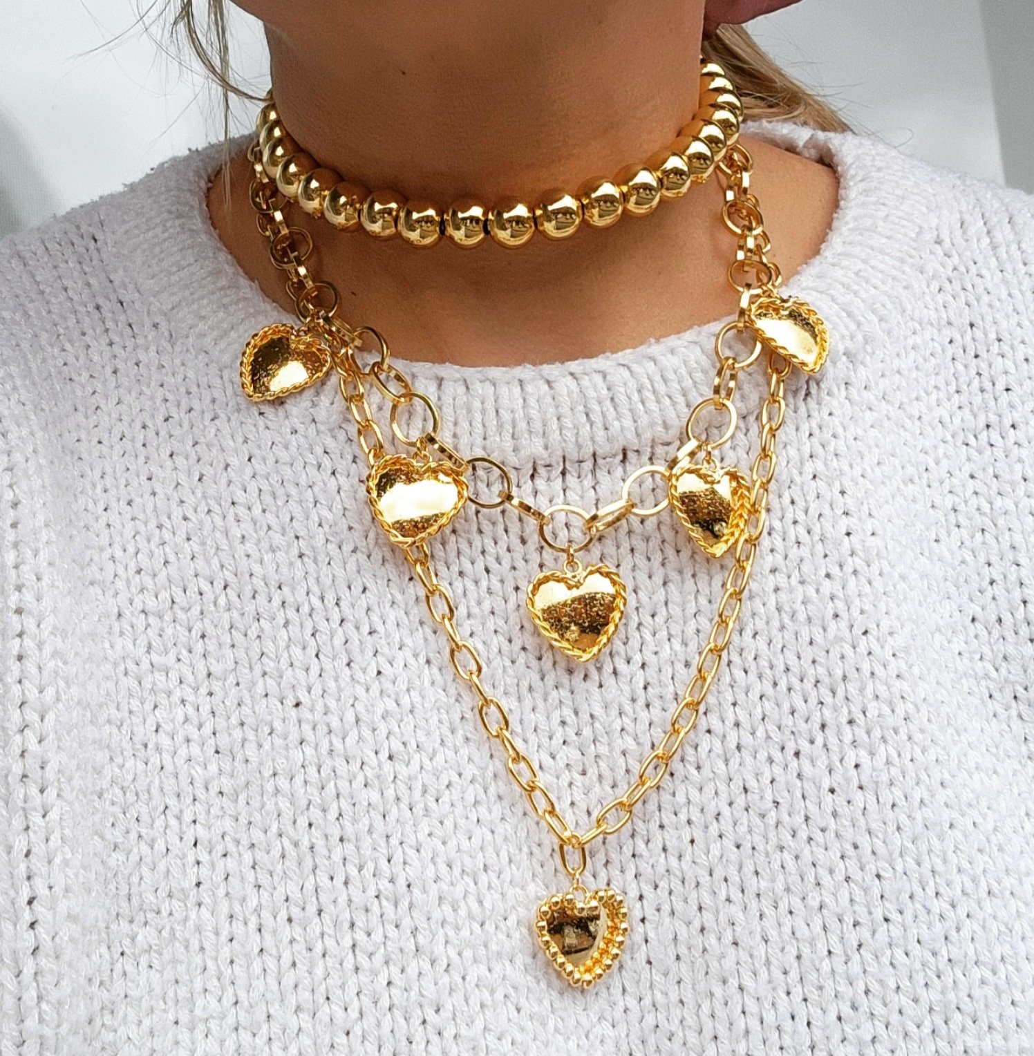 MEDIUM GOLDEN BALLS CHOKER - Image 2