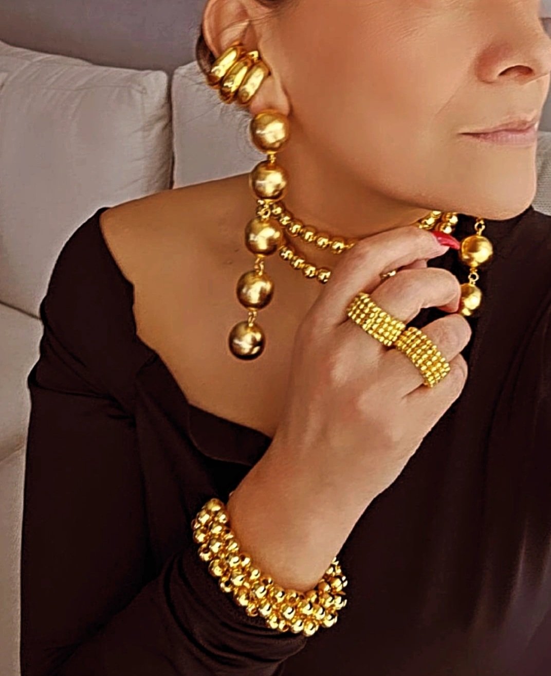 TINY DOTS GOLDEN RING - Image 2