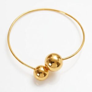 BIGGER TWO BALLS GOLDEN CHOKER