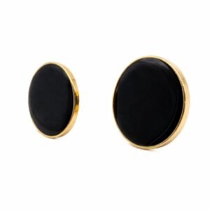 BIG BLACK CAPS EARRINGS