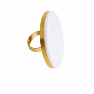 BIG WHITE CAP RING