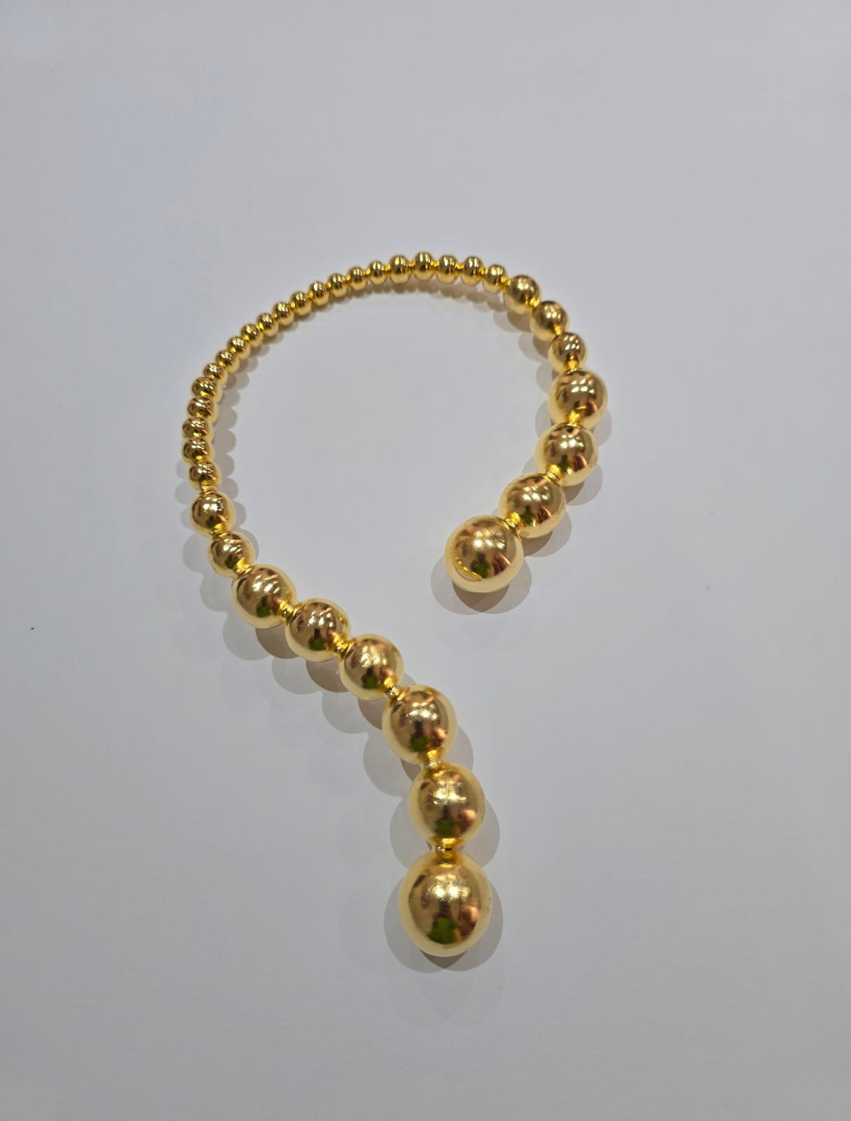 BIGGER DEGRADE BALLS GOLDEN CHOKER