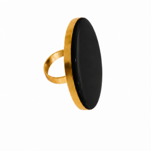 BIG BLACK CAP RING