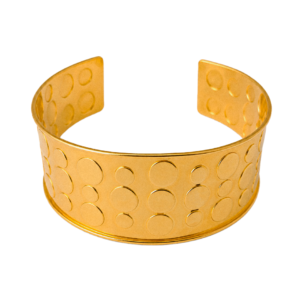 WIDE GOLDEN BURBUJAS CHOKER