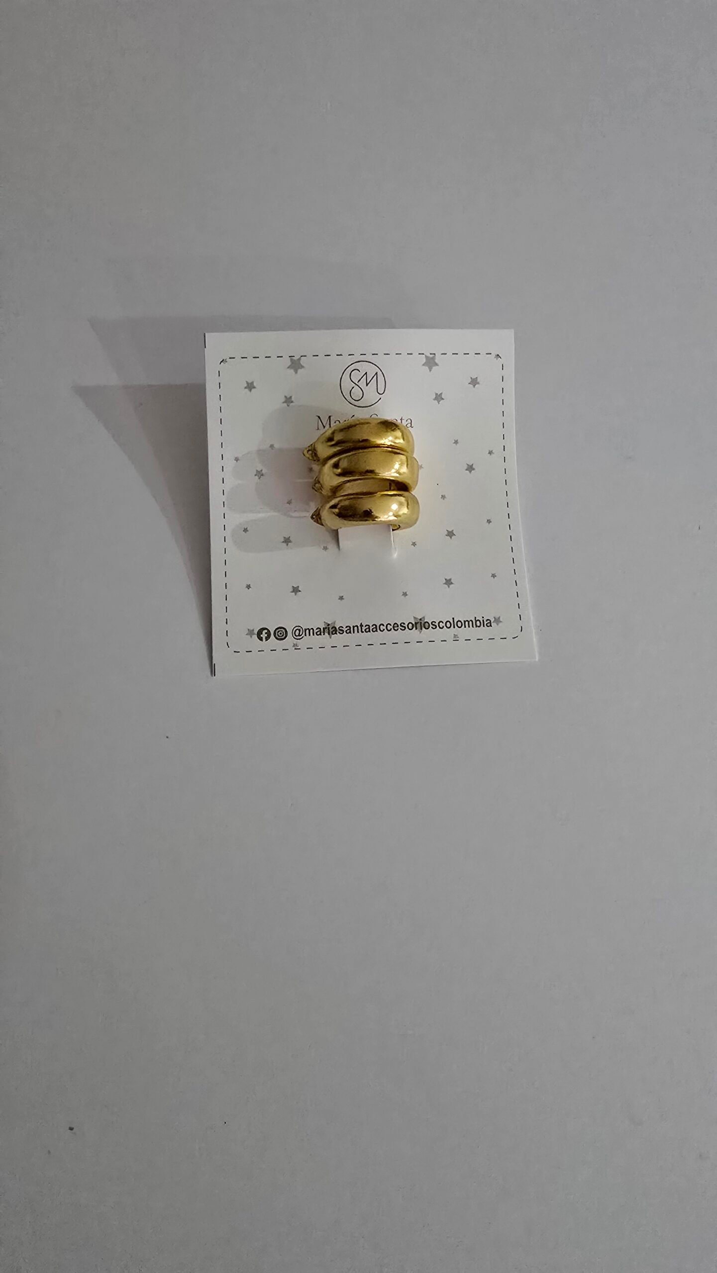 THREE GOLDEN CHUNKY EAR CUFF - Image 2